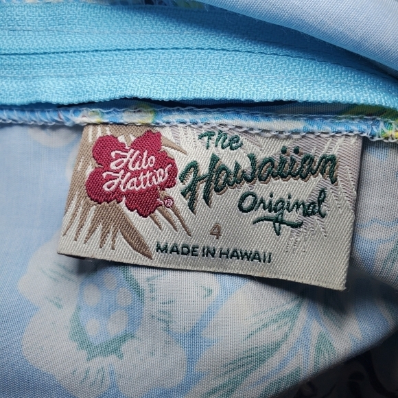 Hilo Hattie Dress Womans Sz 4 Hawaiian Tropical Sleeveless Guitar Surf Aloha - Picture 10 of 10